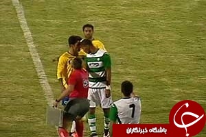 درگیری شدید بازی نفت آبادان _ ذوب آهن + فیلم