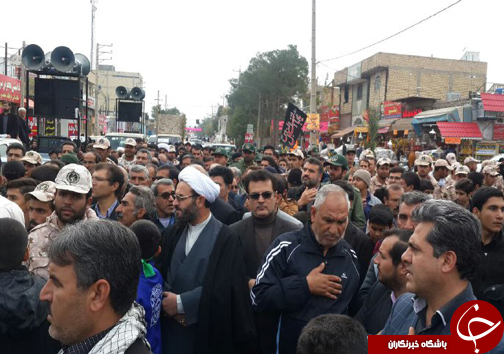 تشییع پیکر مطهر شهید گمنام در سروستان + تصاویر