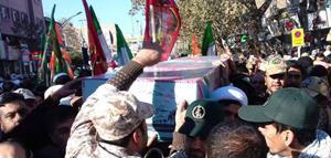 تشییع پیکر پاک شهید گمنام  دوران دفاع مقدس در گنبدکاووس