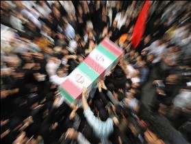 تشییع پیکر دو شهید گمنام در باوی