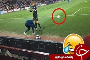 لحظات جالب و درگیری توپ جمع کن با بازیکنان + فیلم