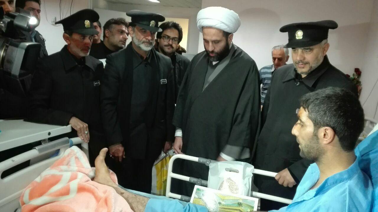 بازدید نمایندگان آستان قدس رضوی از مصدومین حادثه قطار