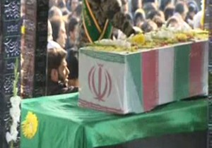 تشییع پیکر شهدای گمنام در میدان خراسان تهران + فیلم