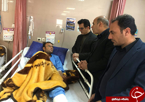 عیادت مسئولان از محیط بان زخمی+ تصویر