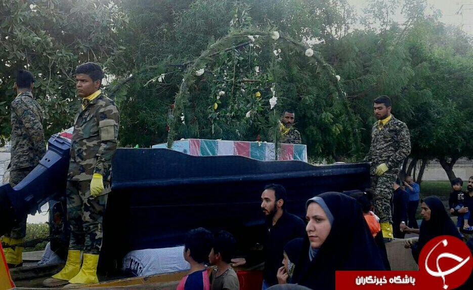 تشییع پیکر 5 شهید گمنام در بندرعباس