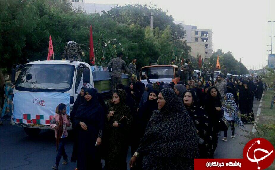 تشییع پیکر 5 شهید گمنام در بندرعباس