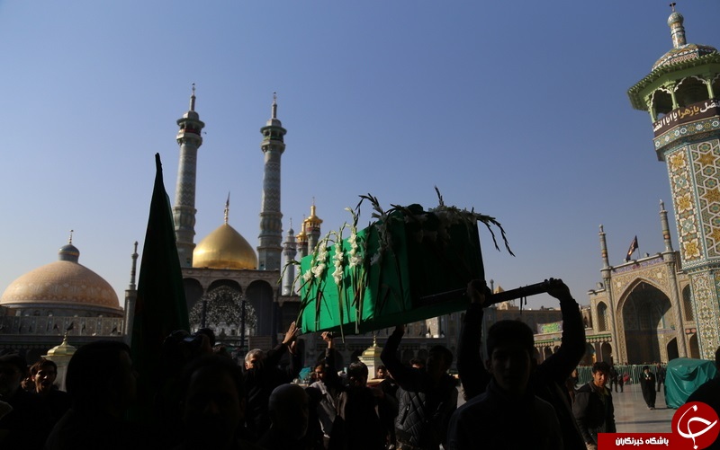 قم سیاه پوش رحلت پیامبرمکرم اسلام(ص)وشهادت سبط اکبرش امام حسن مجتبی(ع)+تصاویر