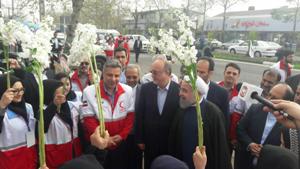 بازدید سرزده رییس جمهور از جمعیت هلال احمر گیلان