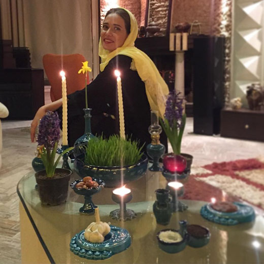 گزارش تصویری از سفره هفت سین هنرمندان