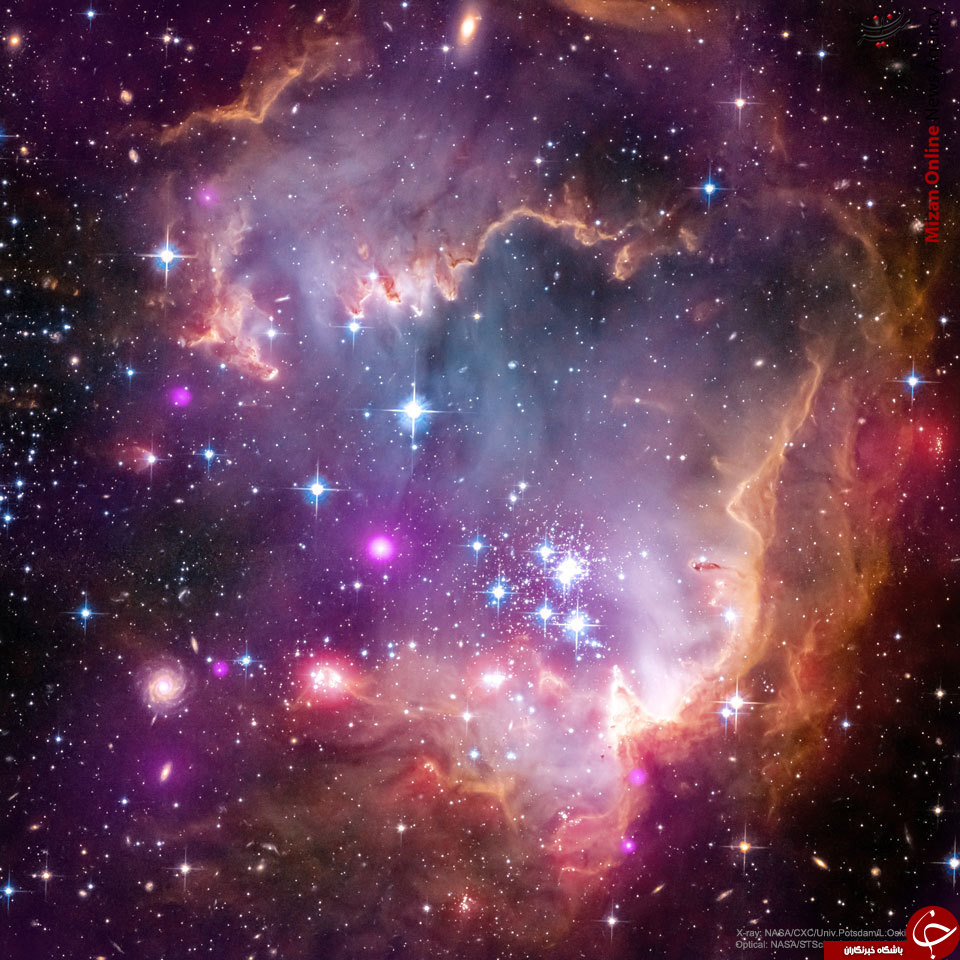عکس روز ناسا/ NGC 602 و کهکشان های پشت سرش