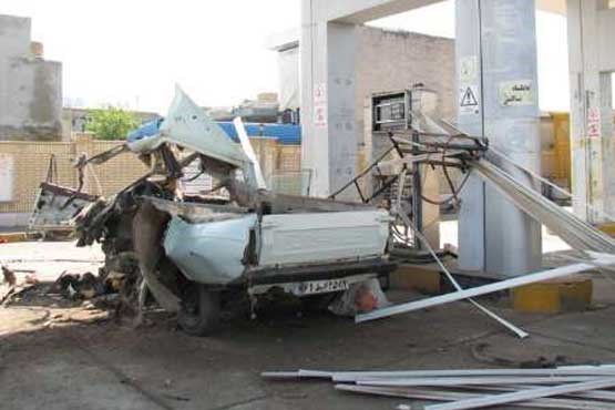 مصدوم شدن 2 نفر در اهواز بر اثر انفجار گاز CNG