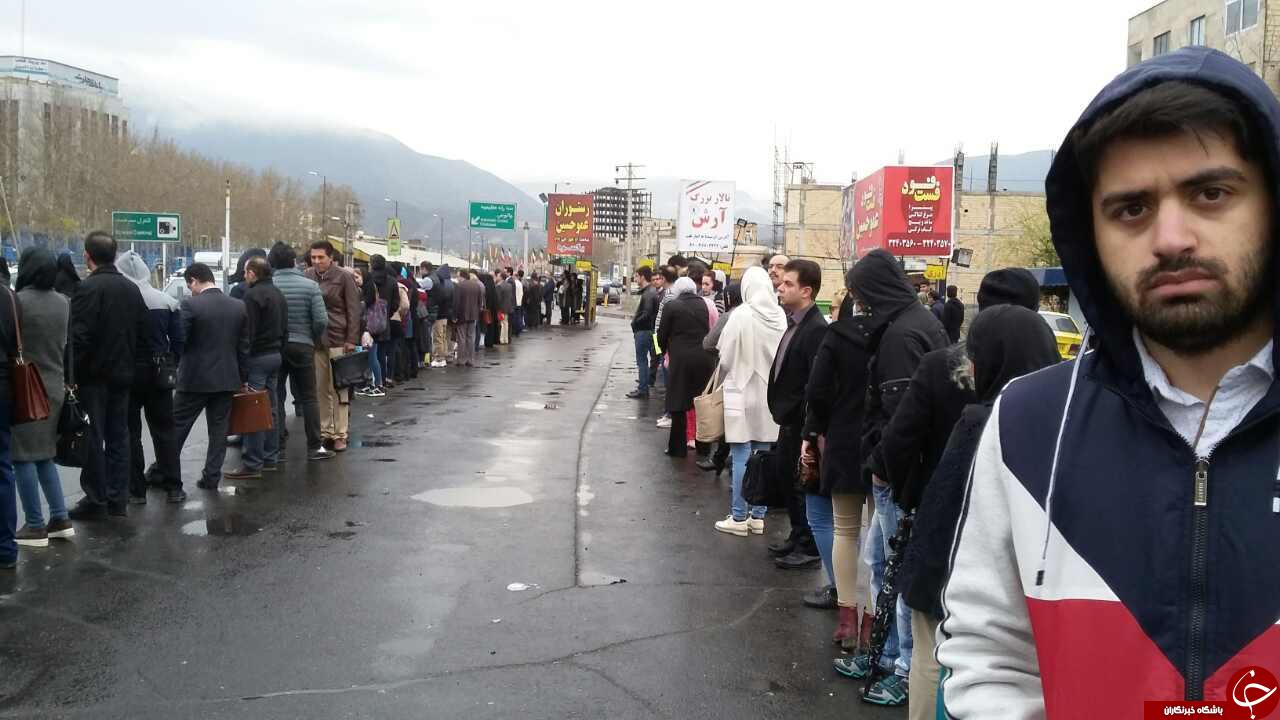 اختلال در جابجایی مسافران متروی تهران-کرج/ ترافیک شدید در اتوبان! + تصاویر