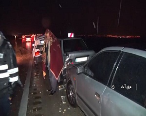 تصادفات پی در پی در آزاد راه ساوه -همدان
