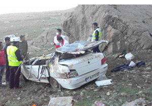 دوکشته در سقوط خودروی سواری به دره گردنه پشته سمیرم