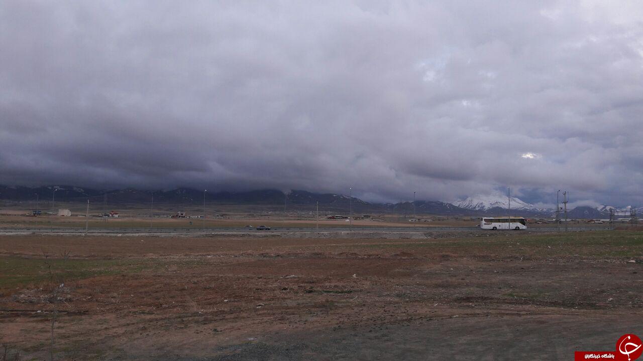 آسمان ابری و زیبا در دشت + تصاویر