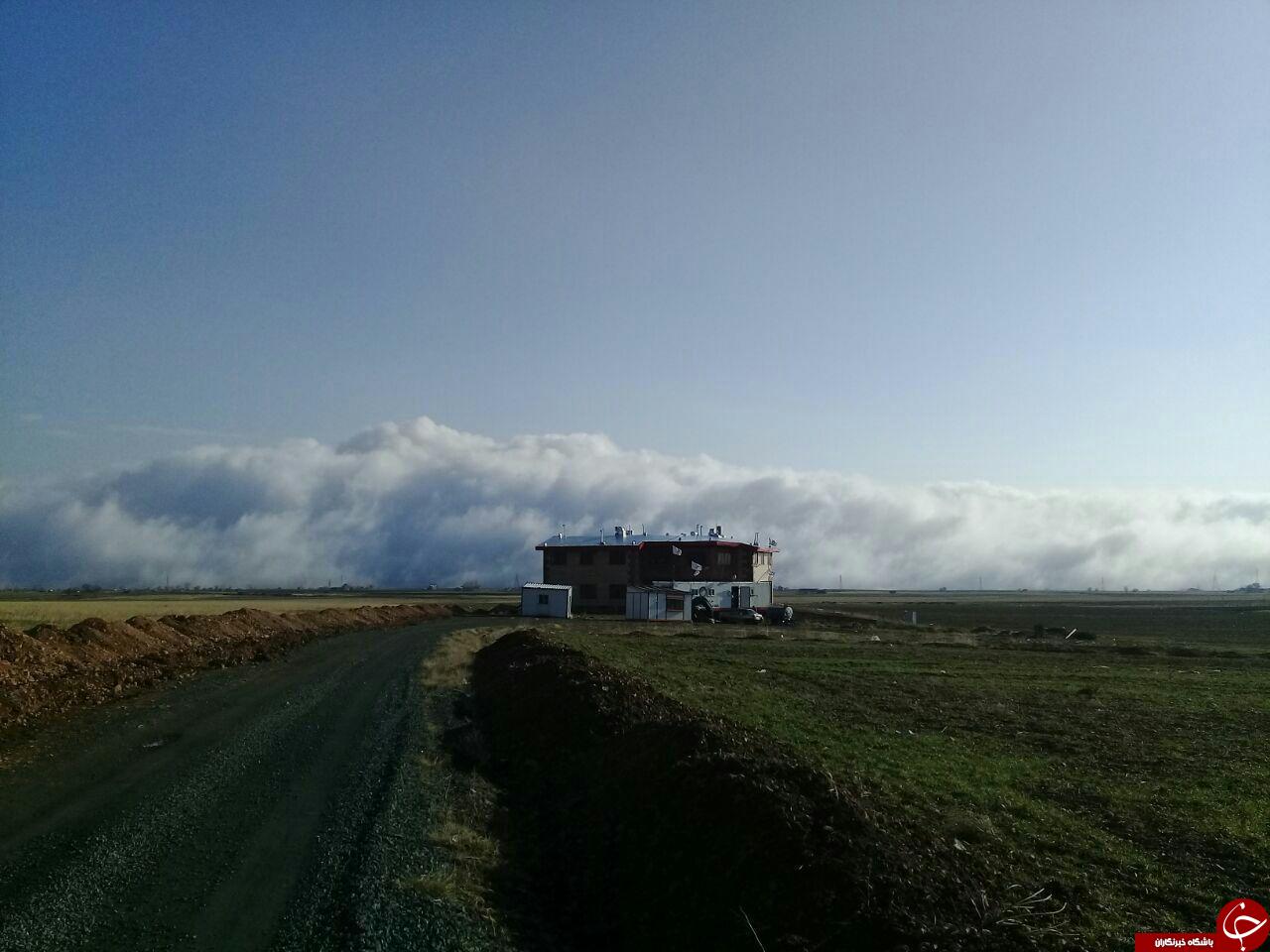 آسمان ابری و زیبا در دشت + تصاویر