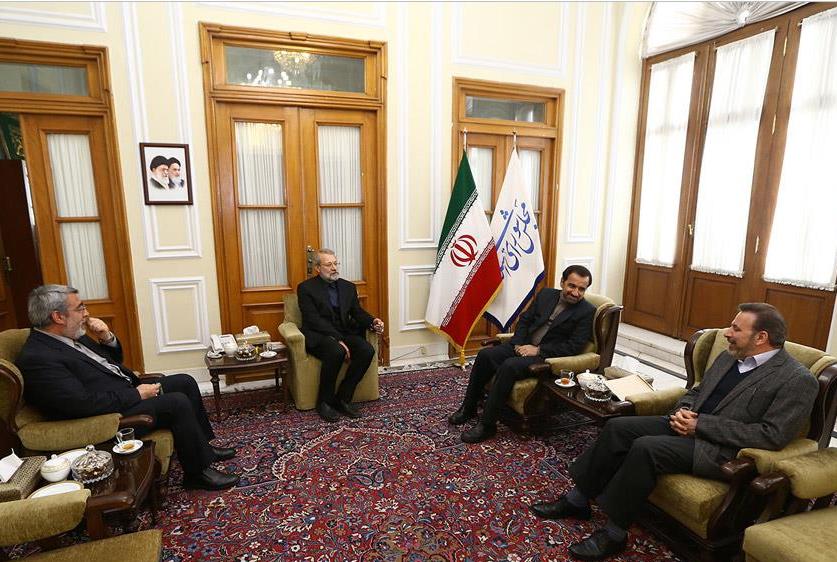 دیدار نوروزی برخی مسئولان کشوری با رئیس مجلس شورای اسلامی