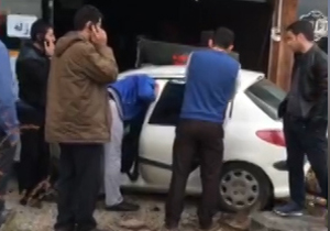 برخورد پژو 206 با مغازه در جاده قائمشهر - بابل + فیلم