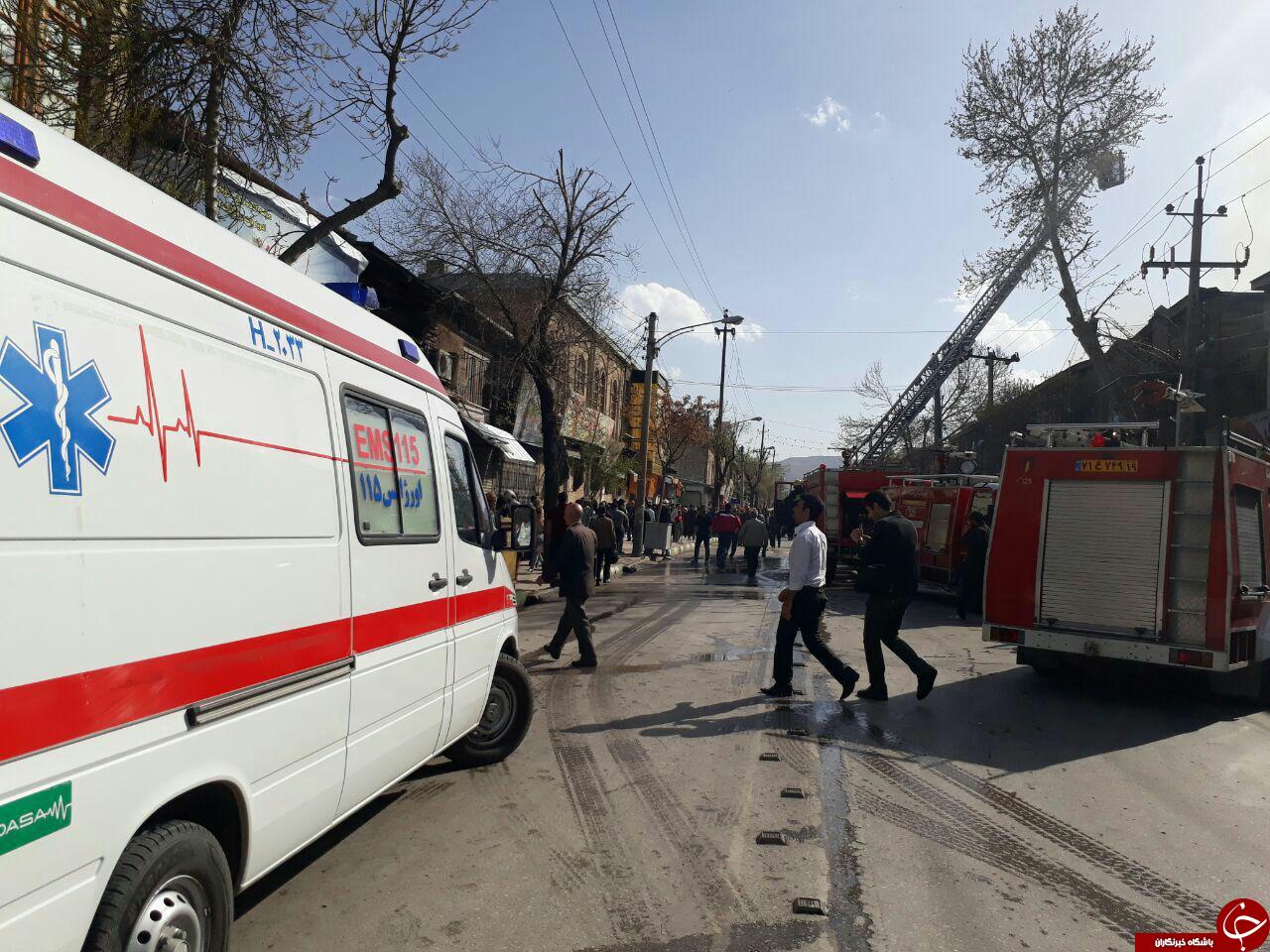 بازار زرگرهای کرمانشاه آتش گرفت