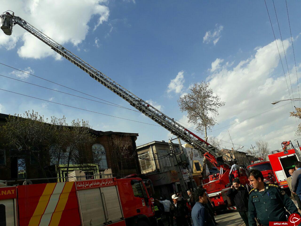 بازار زرگرهای کرمانشاه آتش گرفت