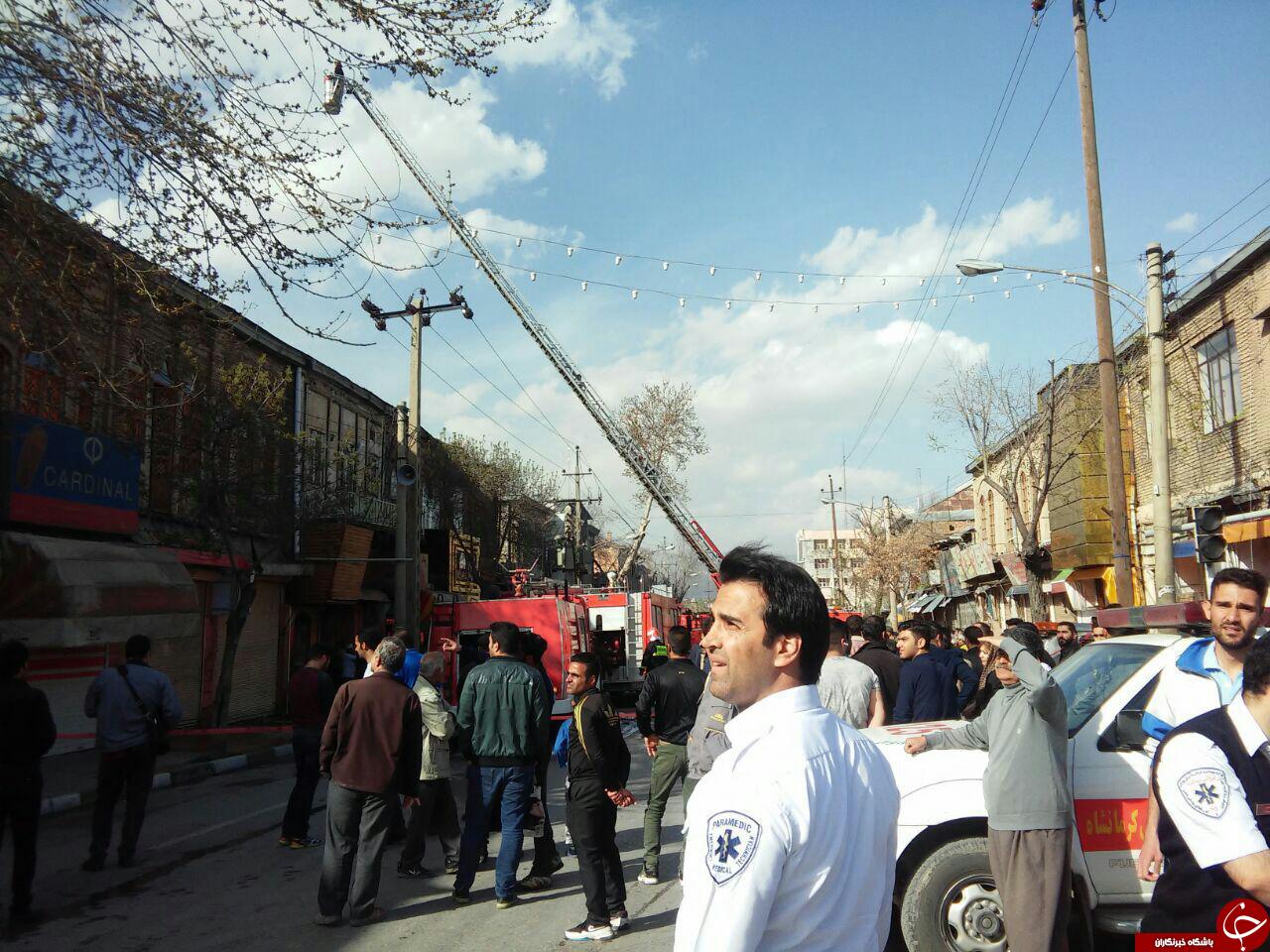 بازار زرگرهای کرمانشاه آتش گرفت