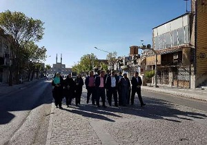 بازدید نماینده مجلس، از خیابان قیام یزد