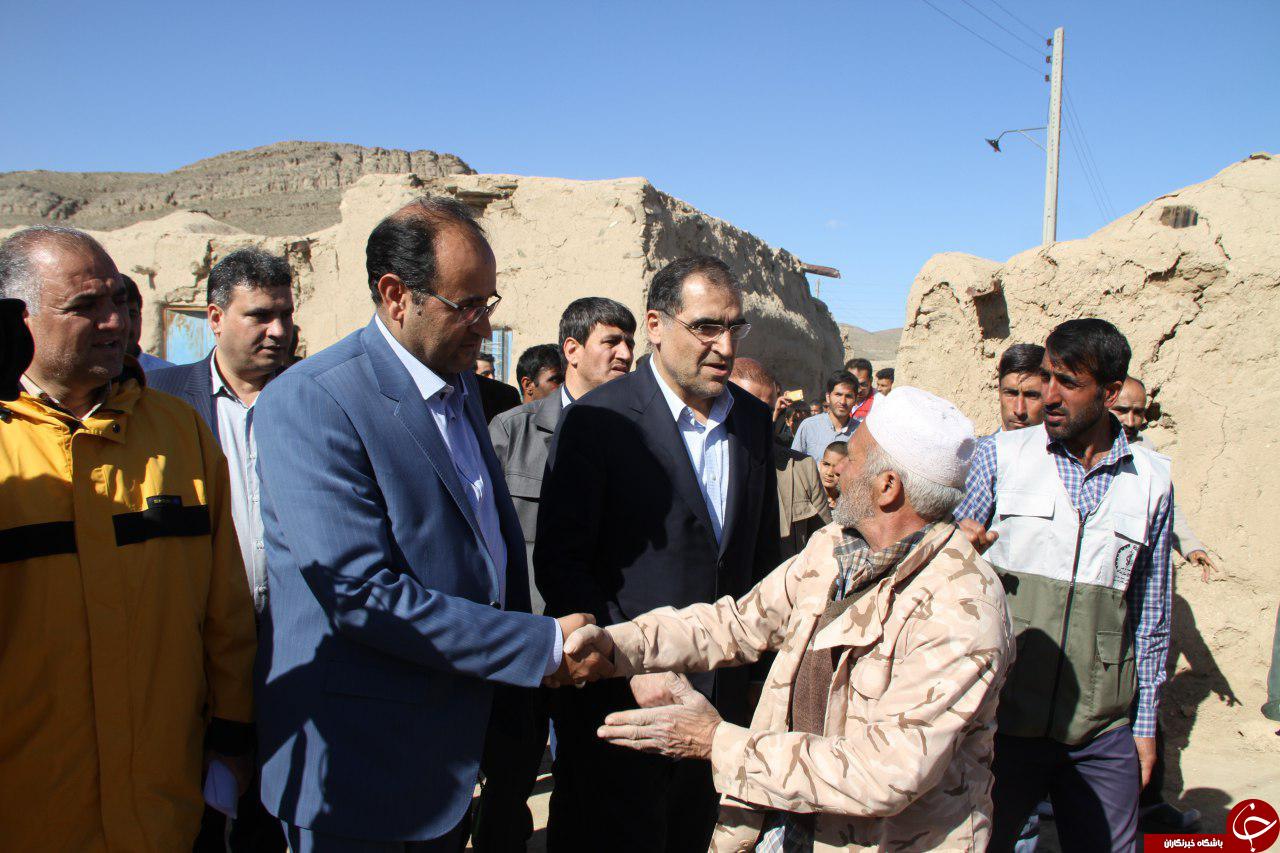 حضور وزیر بهداشت در مناطق زلزله زده تربت جام+تصاویر