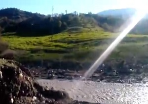 شکسته شدن پل "دوآب" در کوهدشت + فیلم