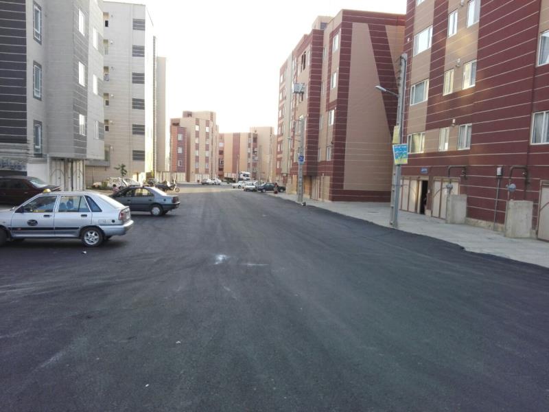 محوطه مسکن مهر مسجدسلیمان آسفالت شد