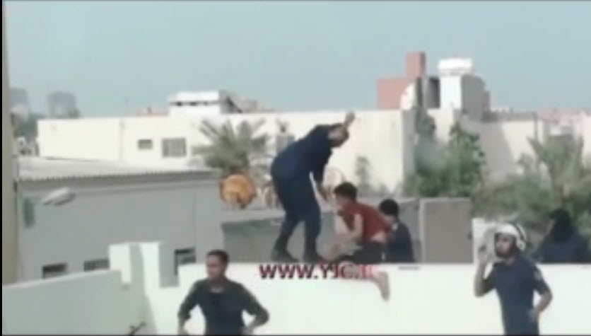 بازداشت وحشیانه نوجوان بحرینی توسط مزدوران آل خلیفه +فیلم