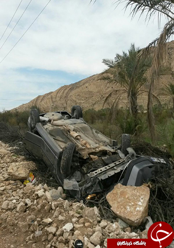 2 مصدوم در واژگونی خودرو پژو