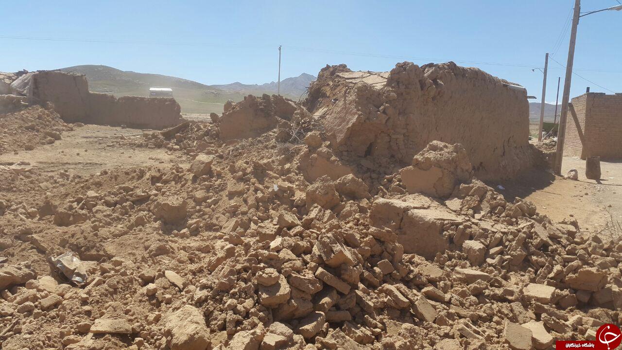 آثار تخریب زلزله در روستای &laquo;قلعه سرخ&raquo; + فیلم و تصاویر