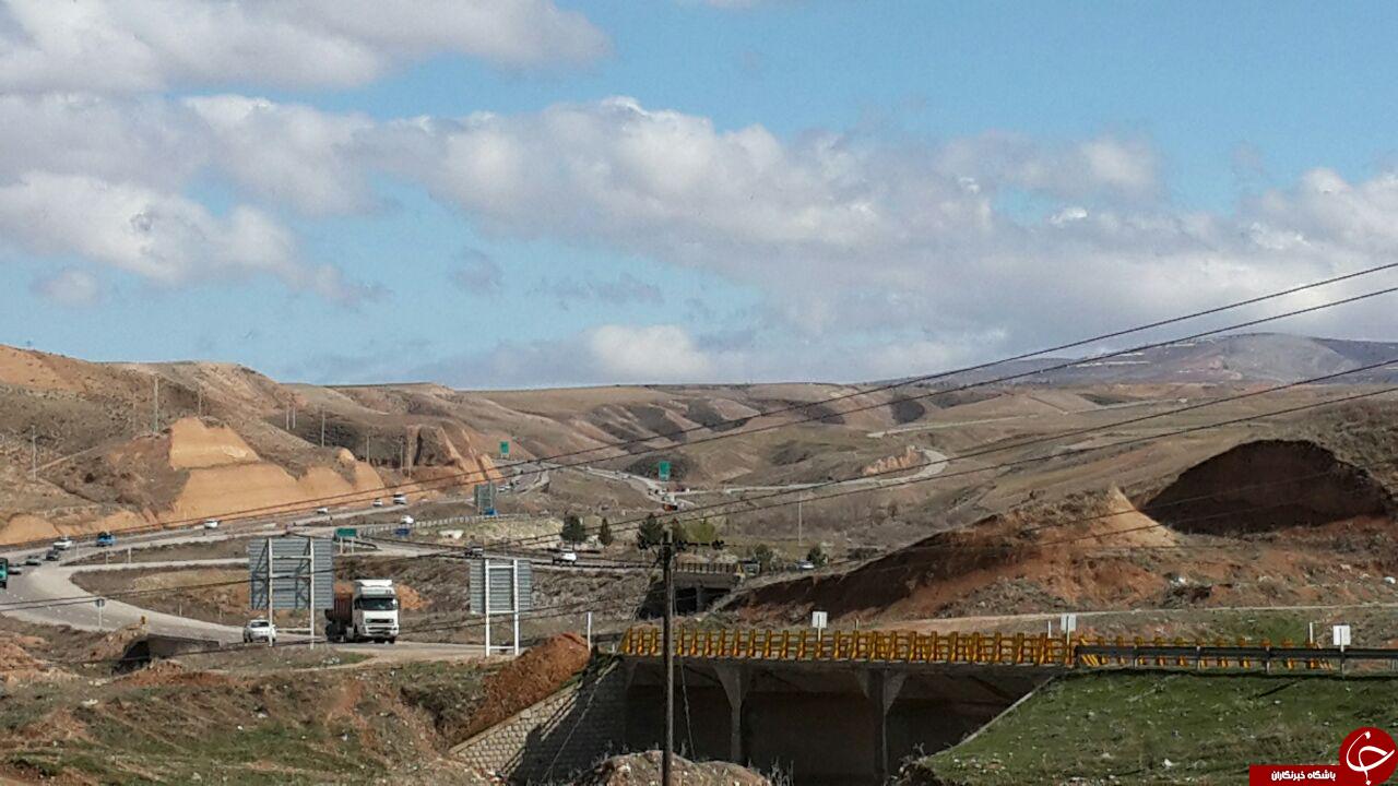 نمایی از جاده زیبای بجنورد + تصاویر