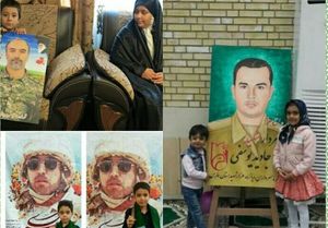 یک قاب عکس؛ سهم کودکان شهدای مدافع حرم از روز پدر