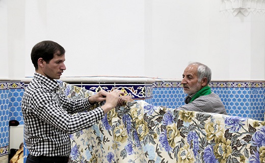 مراسم معنوی اعتکاف در مسجد ملا اسماعیل +تصاویر