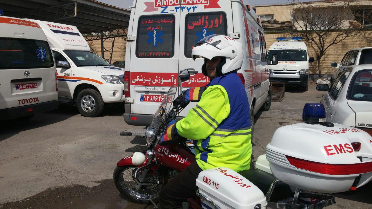 انجام دو هزار ماموریت توسط اورژانس موتوری در تبریز