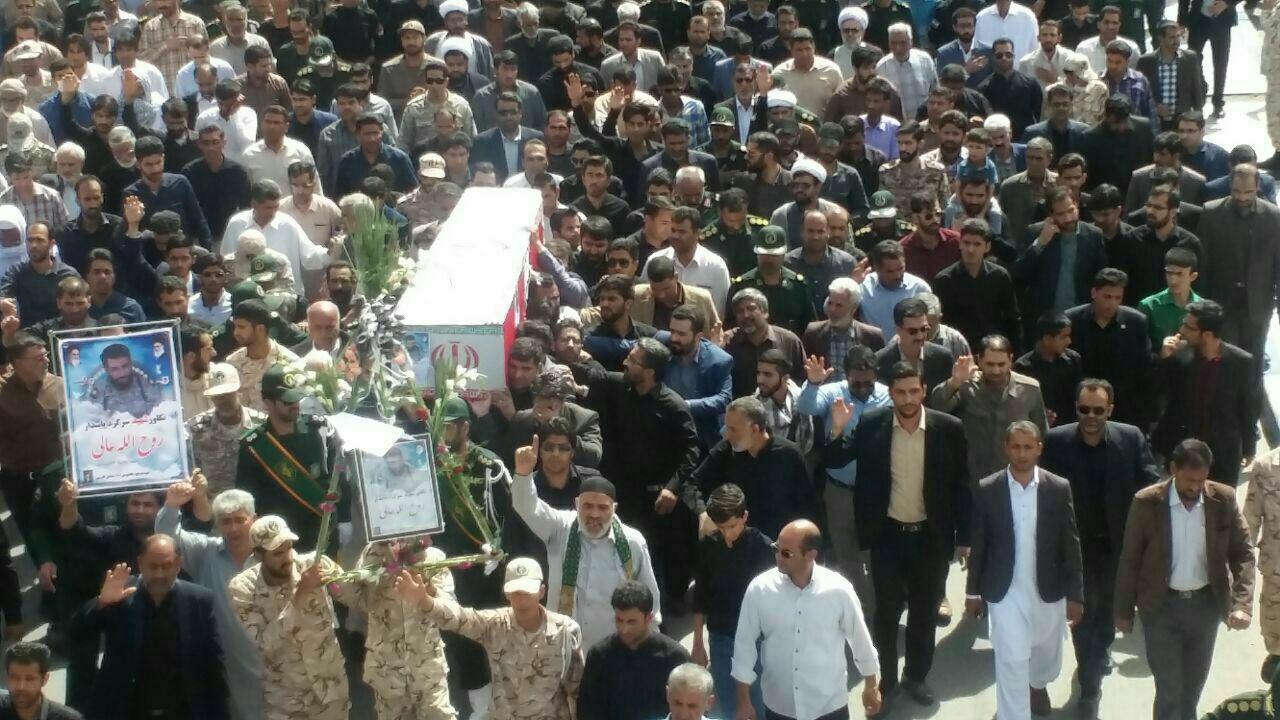 تشییع پیکر شهید امنیت/ شهید سرگرد پاسدار روح الله عالی در زاهدان