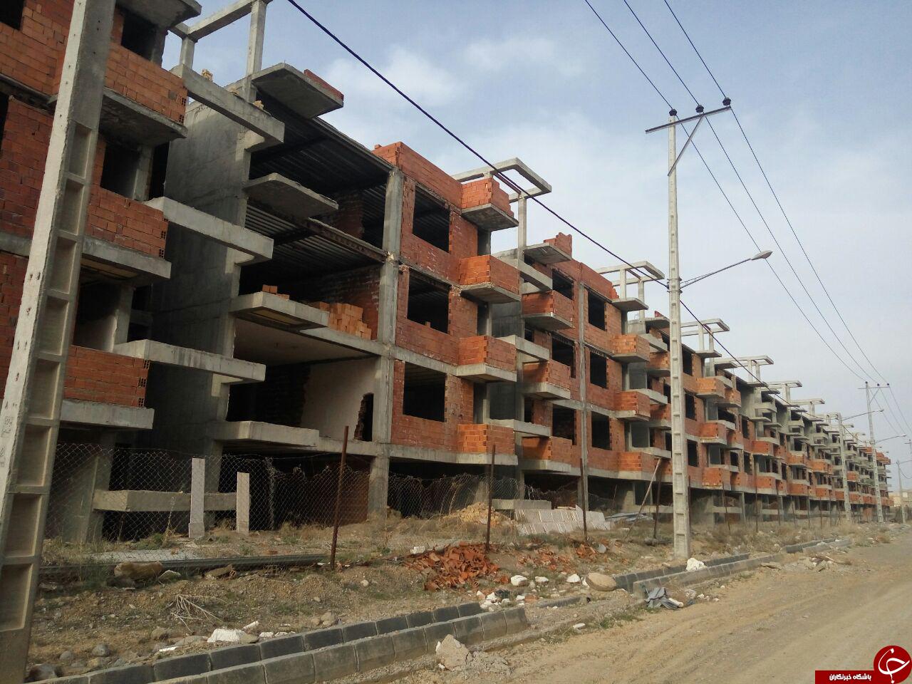 نمایی از ساختمان&zwnj;های ترک خورده مسکن&zwnj;مهر + فیلم و تصاویر
