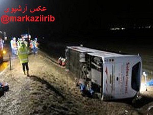 4 کشته و 17 مصدوم در حادثه واژگونی اتوبوس + عکس