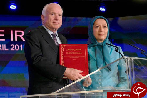 دیدار سناتور مک&zwnj;کین با سرکرده گروهک منافقین+ تصاویر
