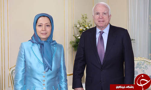 دیدار سناتور مک&zwnj;کین با سرکرده گروهک منافقین+ تصاویر