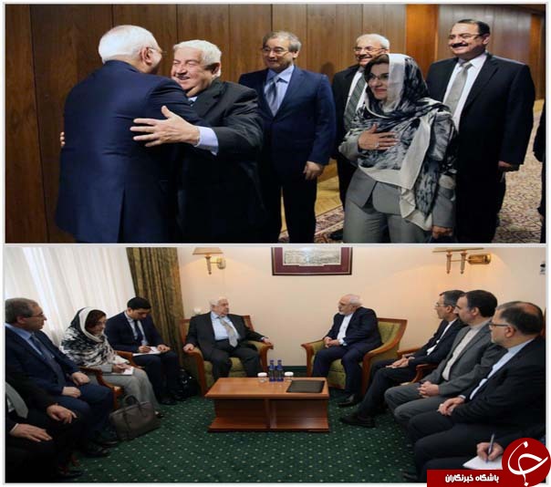 حجاب مشاور اسد در دیدار ظریف (+عکس)