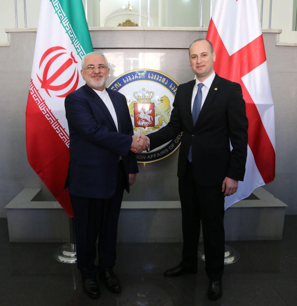ظریف با همتای گرجستان خود دیدار و گفتگو کرد