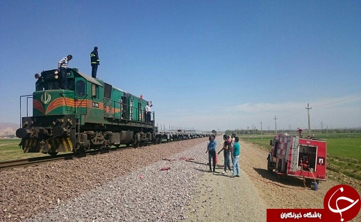 آتش در قطار باری هشتگرد ، آبیک