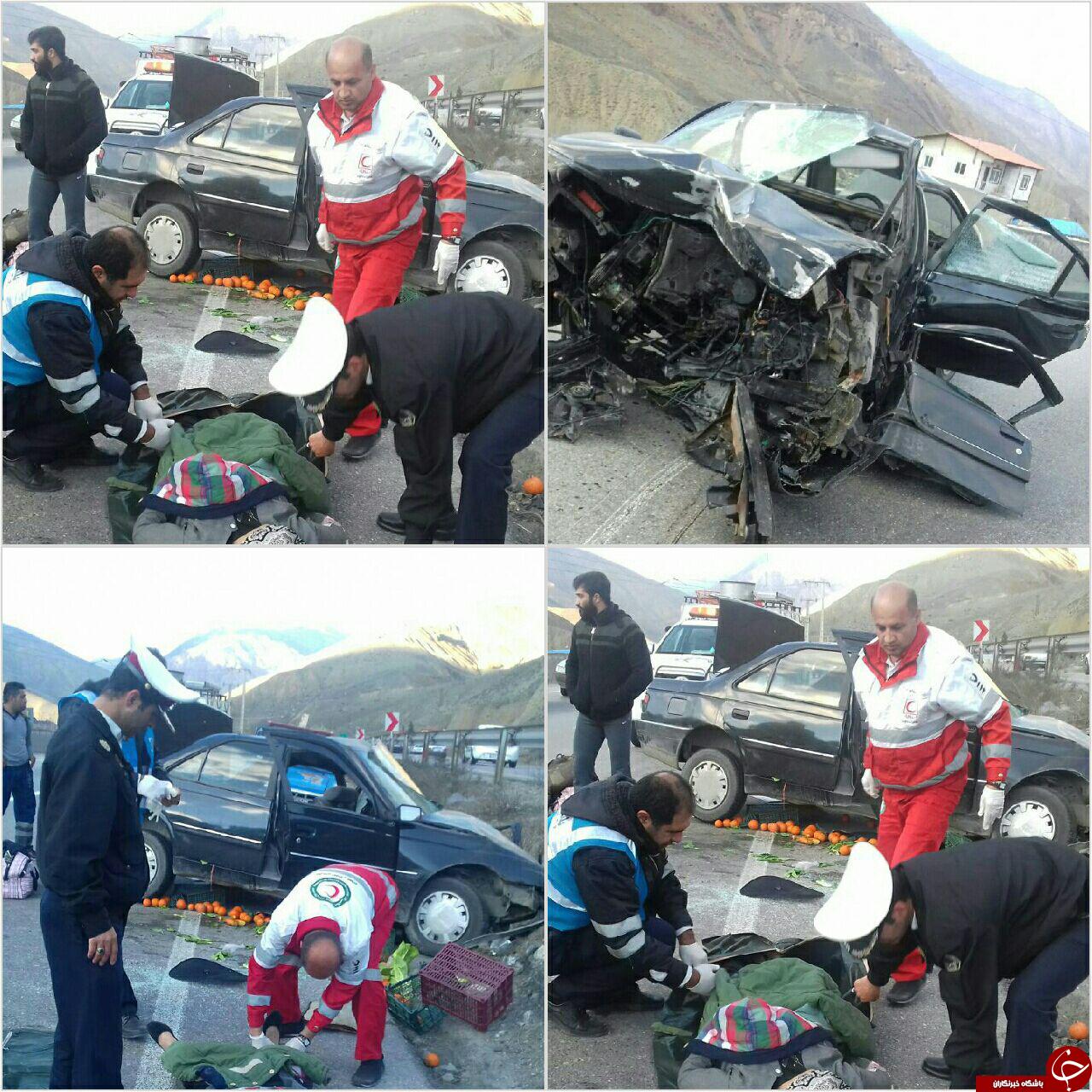 تصادف مرگبار در محور سوادکوه +تصاویر