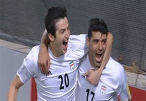 گل اول ایران به قطر + فیلم