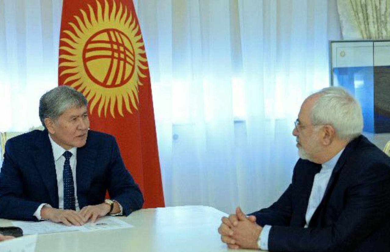 ظریف با رئیس جمهور قرقیزستان دیدار کرد