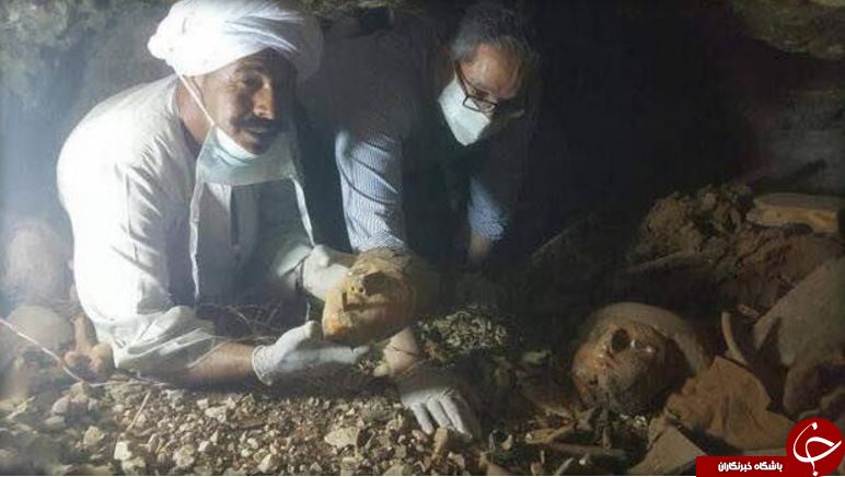 کشف یک قبر باستانی در مصر که گنجینه&zwnj;ی با ارزشی در آن مدفون است+ تصاویر