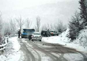 بارش برف در کوهستان های گیلان