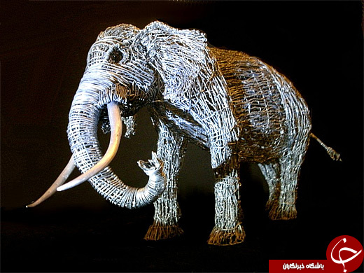 ساخت مجسمه های جالب با پیچیدن سیم ها +تصاویر